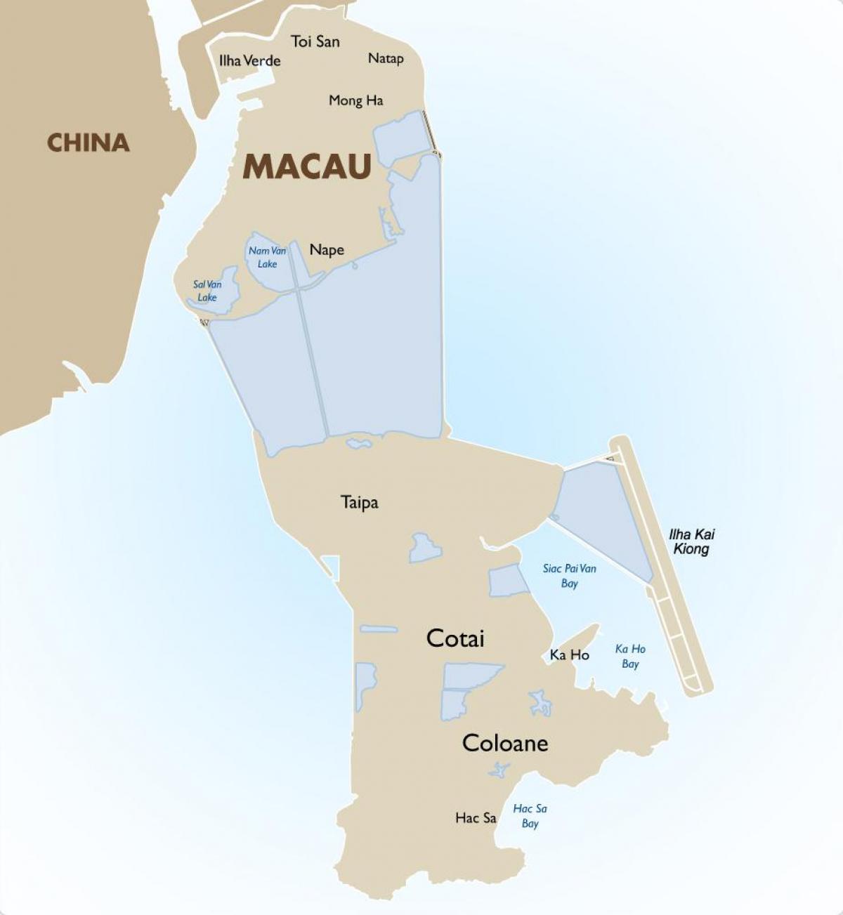 mapa da caluga Macau