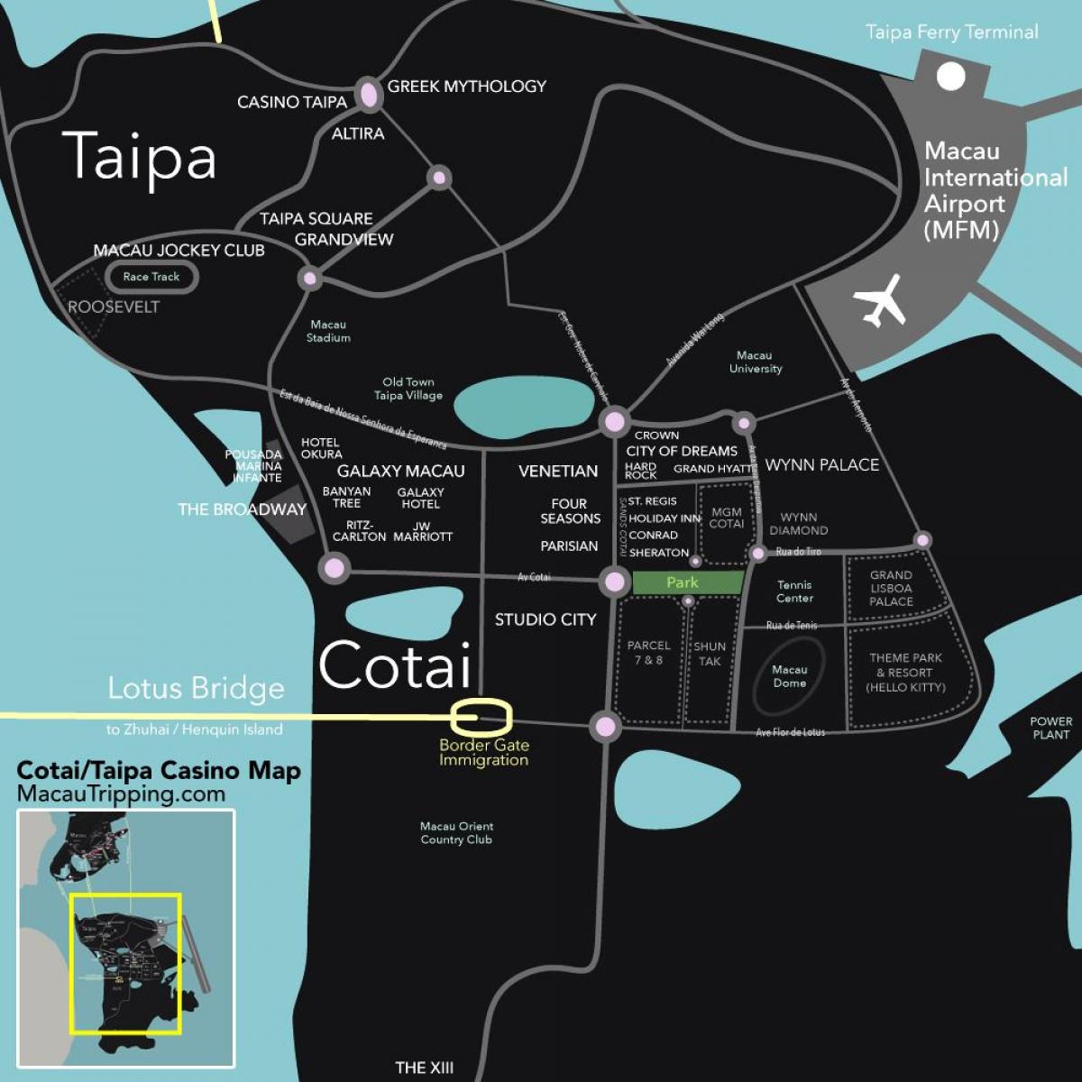 mapa de cotai Macau