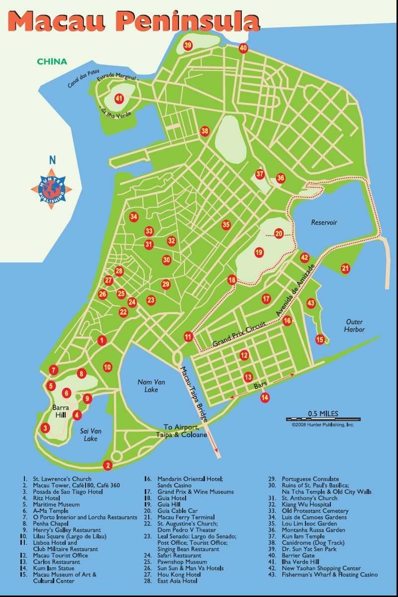 Macau turismo mapa