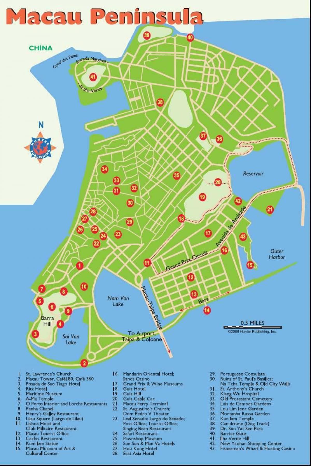 Macau turismo mapa
