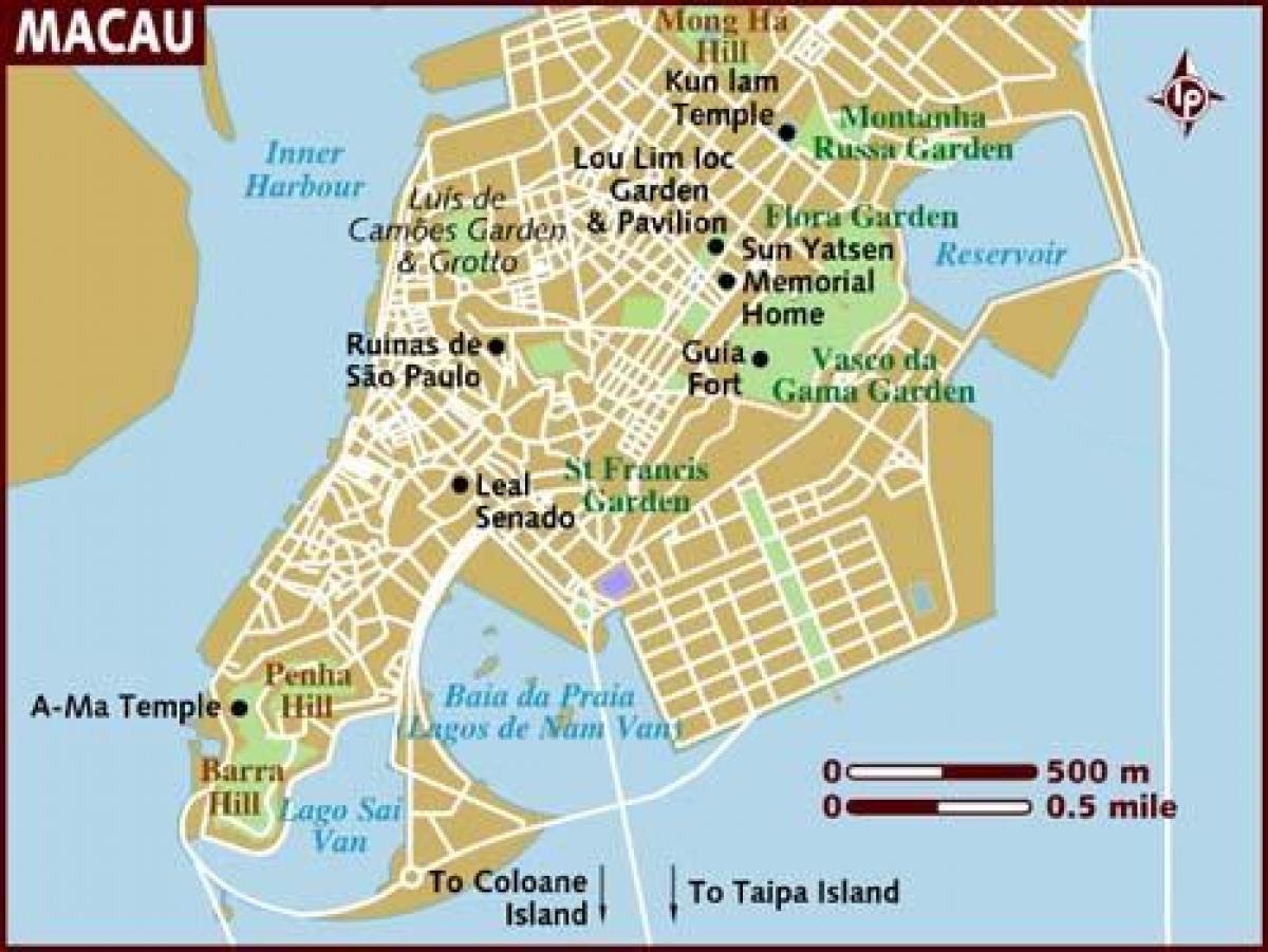 Macau China mapa de localización