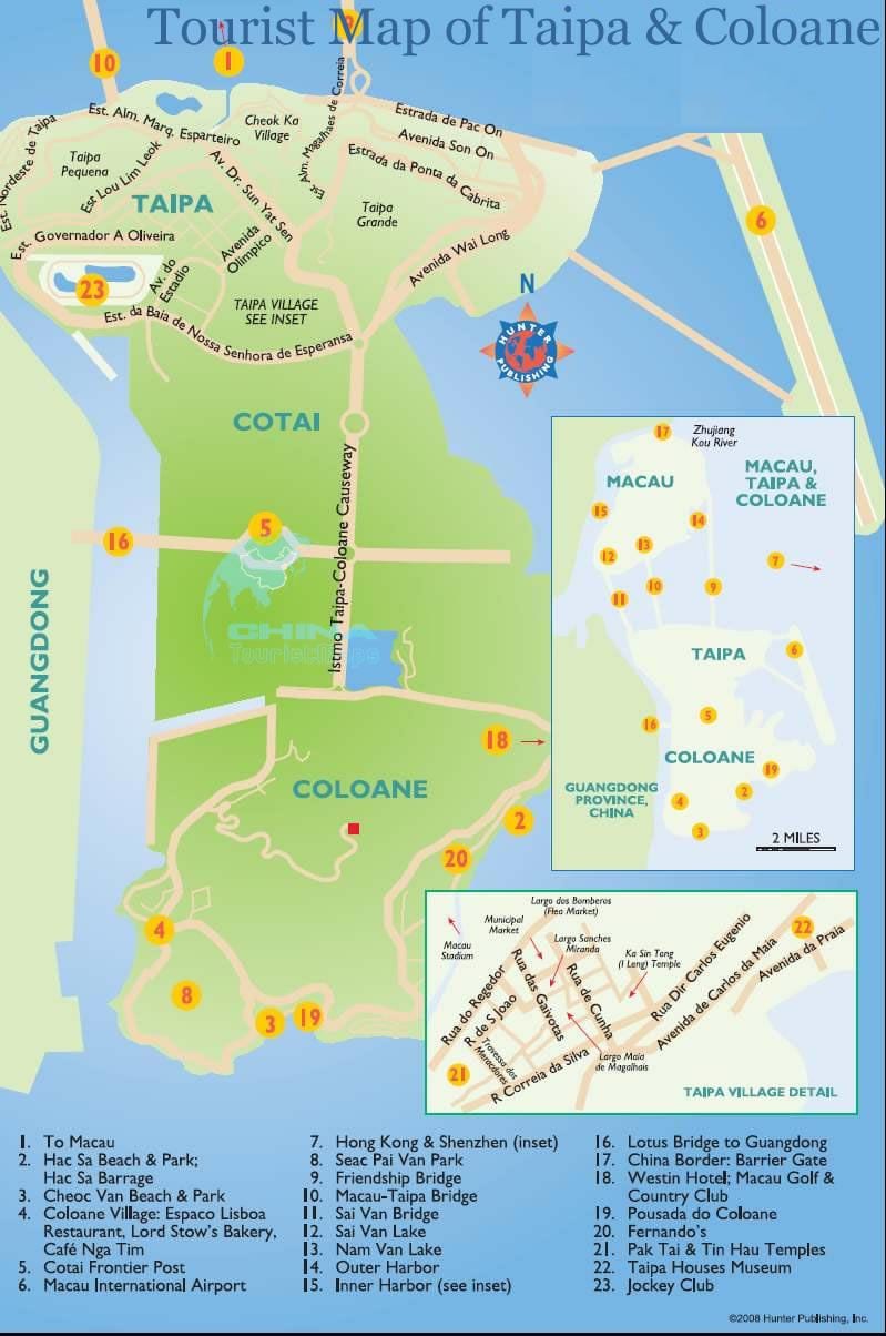 mapa da illa de Macau