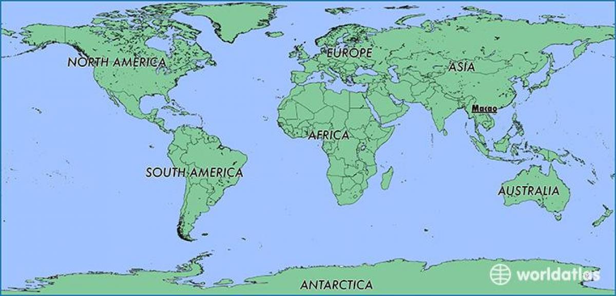 mapa de Macau localización no mundo