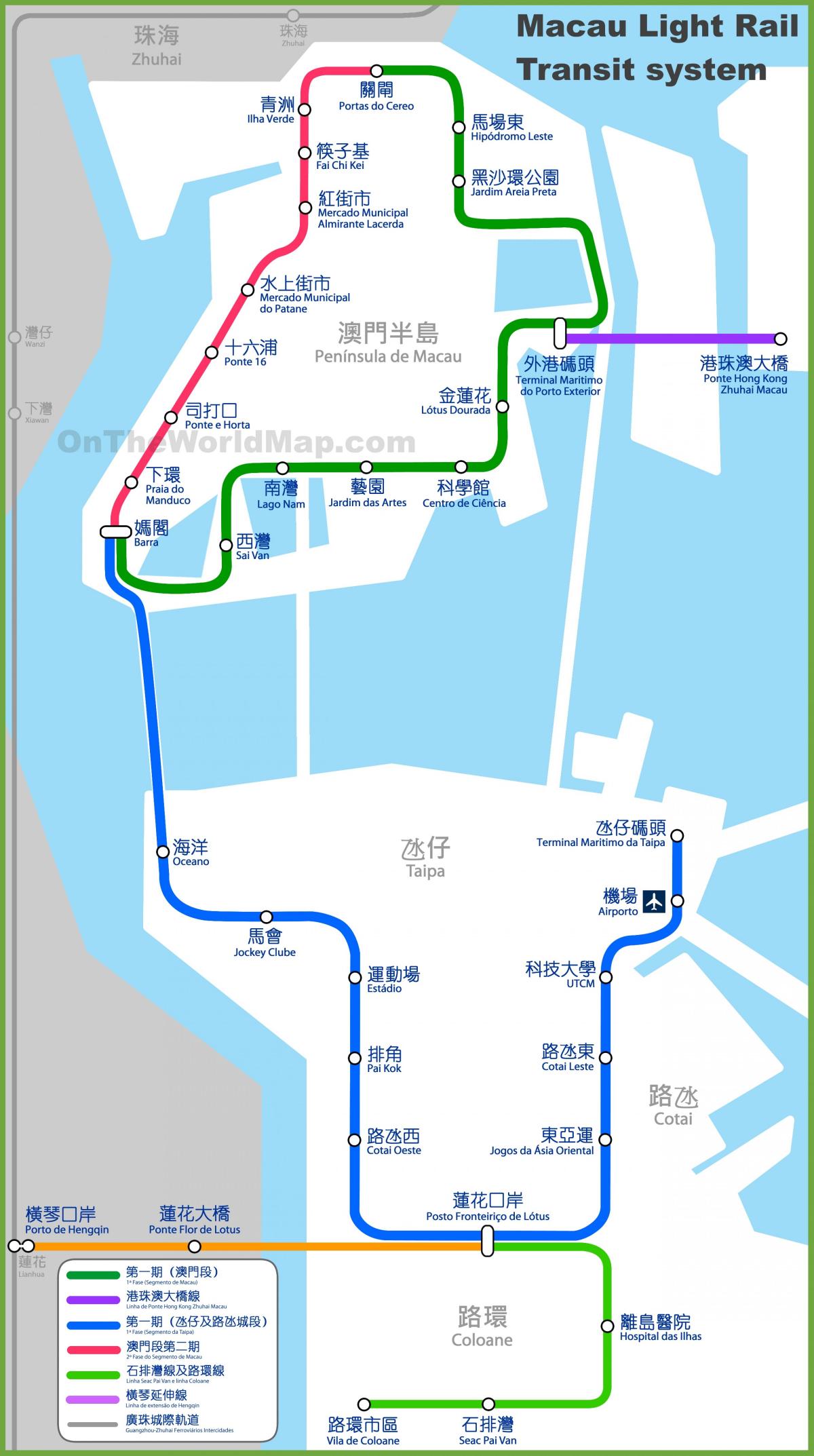 Macau mtr mapa