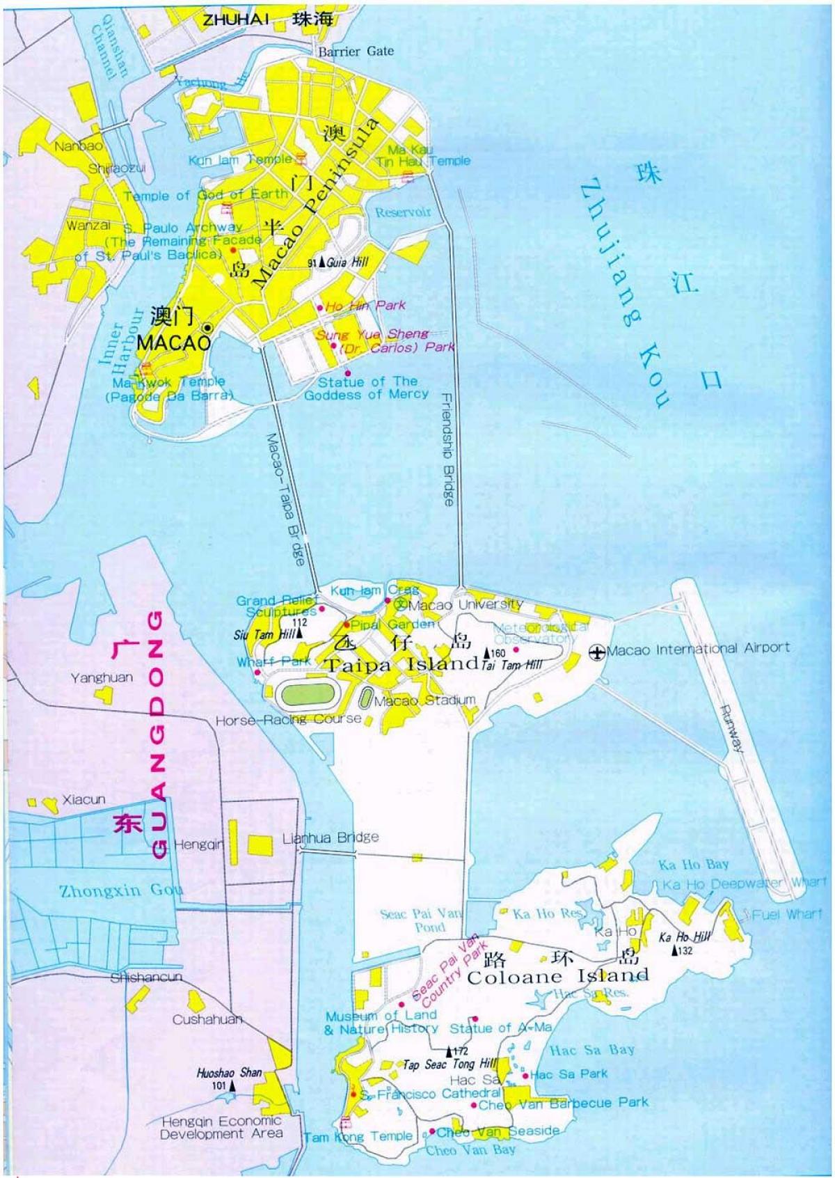 mapa de Macau cidade