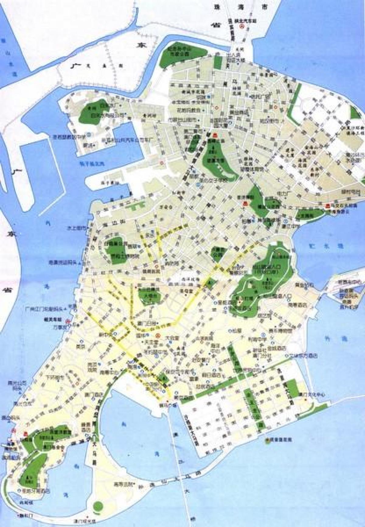mapa de Macau rúa