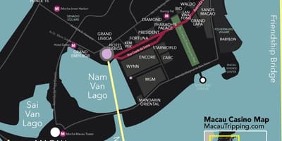 Mapa de Macau China casinos