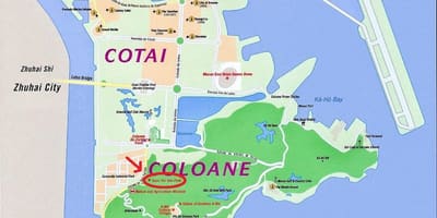 Mapa de Macau de ferry 