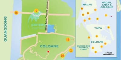 Mapa da illa de Macau