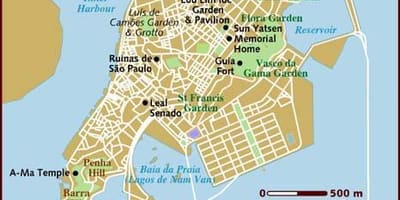 Macau mapa en inglés