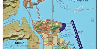 Macau país no mapa do mundo