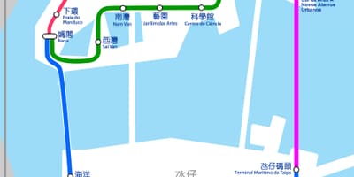 Mapa de Macau tren