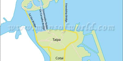 Macau península mapa